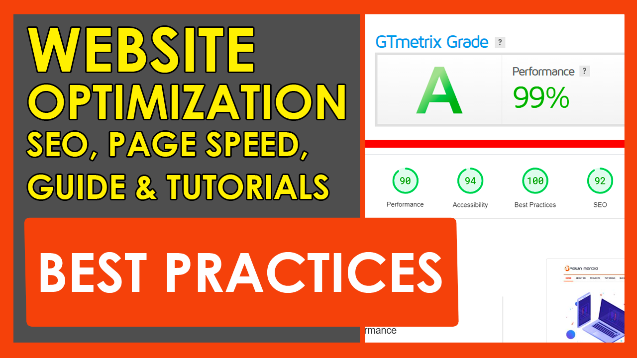 Website Optimization Best Practices, Page Speed Performance, SEO and Accessibility